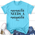 Mamacita Needs A Margarita Apparel, Proudly Printed In The USA, Tee / Tank / V Neck Gray / White / Blue / Hot Pink / Orange, #sassy #cute #blackprint