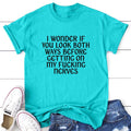 Look Both Ways Apparel, Proudly Printed In The USA, Tee, Gray / White / Blue / Orange, #sassy #cute