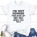 When You Talk Apparel, Proudly Printed In The USA, Tee, Gray / White / Blue / Orange, #sassy #cute