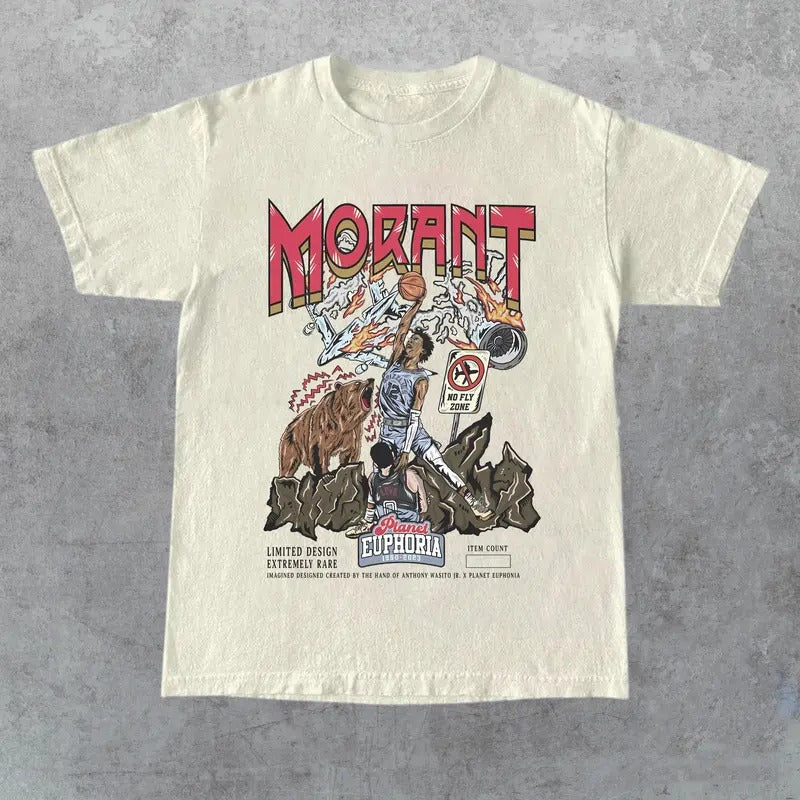 PE Ja Morant Planet Euphoria Shirt, 90s Unisex Streetwear Tee