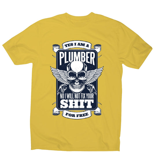 Plumber skull - funny men's t-shirt