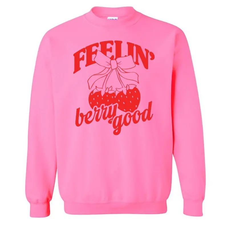 PUFF 'Berries & Bows' Lightweight Sweatshirt