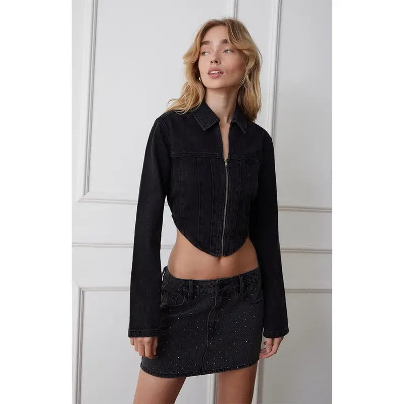 PacSun Women's Cropped Corset Jacket