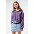 PacSun Women's Los Angeles Half Zip Cropped Sweatshirt