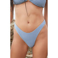Pacsun Women's Blue Scrunch High Cut Bikini Bottom