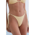 Pacsun Women's Eco Yellow Carly Ribbed Tie Side Bikini Bottom