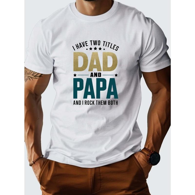 Papa Dad G500 pure cotton men's T-shirt, comfortable and close fitting  made in usa