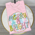 Pastel Merry & Bright Trees Sweatshirt 'NLB'