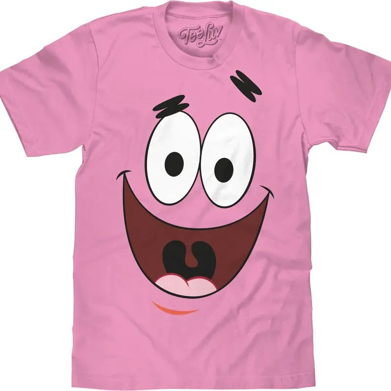 Patrick Star Face T-Shirt - Light Pink