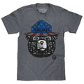 Patriotic Smokey Bear T-Shirt - Gray