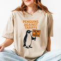 Penguins Against Tariffs Shirt, Resistance Tee