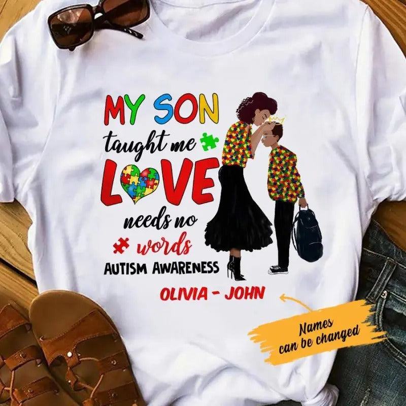 Personalized Autism Mom BWA Taught Me T Shirt AG41 65O36