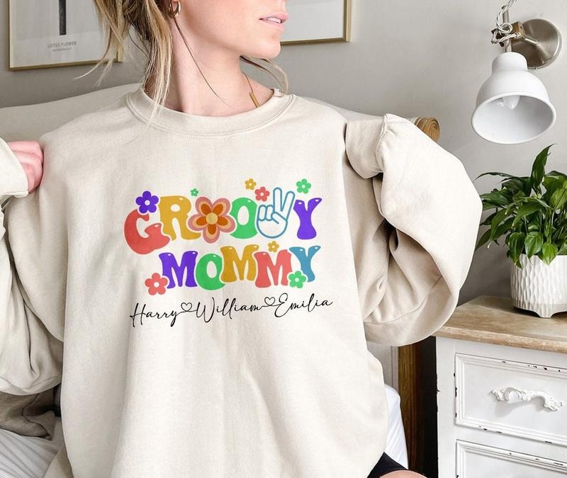 Personalized Groovy Mommy Shirt, Retro Shirt Best Price