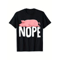 Pig Print, Men's Cotton T-shirt, Graphic Tee Men's Outdoor Clothes, Men's Clothing, Casual Short Sleeve Crew Neck T-shirt, Tops For Men, Gift For Men made in usastyle{n002}3