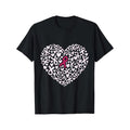 Pink Ribbon Heart Breast Cancer Awareness Support T-shirt Black Casual Short sleeve Men's Sports T-shirt Made in USA