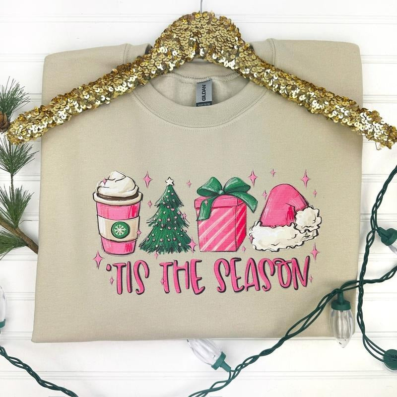 Pink Tis The Season Sweatshirt