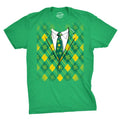 Plaid Green Tuxedo T Shirt Funny Saint Patricks Day Irish Shamrock St Pats Tee Mens Funny T Shirts Cool Tees Soft Stylish Casual Menswear Saint Patrick's Day Apparel for Men Novelty Tees for Guys Green -