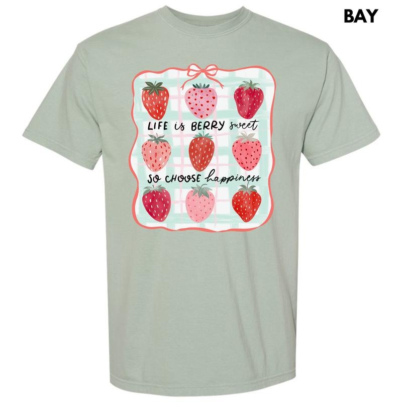 Plaid Straw-Berry Sweet Collage Comfort Colors T-Shirt 'NLB'