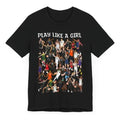 Play Like A Girl, players, Unisex Jersey Short Sleeve Funny Graphic Tshirt Menswear Top Underwear Streetwear Crewneck Round Neck