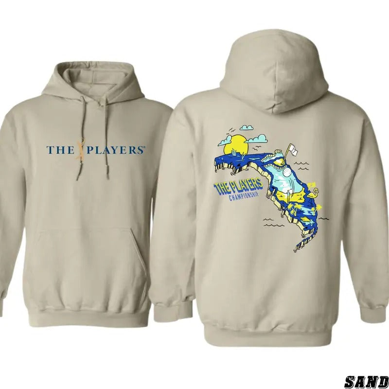 Players Championship Hoodie,  Iconic Golf Design Featuring Florida Map and Tournament Graphics for Men and Women...