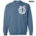 Pocket Size - Grandmillennial Floral Monogram Sweatshirt 'NLB'