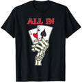 Poker Men 7 2 Skeleton Hand Texas Holdem Poker Player T-Shirt made in usa
