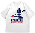 Pope Chicago T-Shirt Graphic Design Cotton Unisex Cozy Graphic T-Shirt for Chilly Days