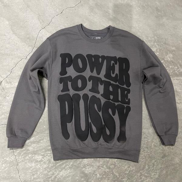 Power to the P Grey Crewneck Sweater