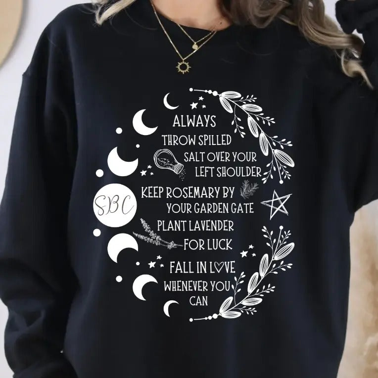 Practical Magic Salt Rosemary Lavender Love Sweatshirt Casual Pullover