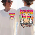 Premium  Retro Summer, Groovy Summer Vibes smiley face, Summer sweatshirt