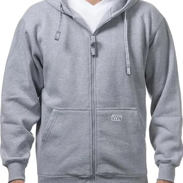 Pro Club Men's Heavyweight Full Zipper Hoodie Sweaters Casual Fabric Streetwear Menswear Fashion Long heavyweight  hoodies