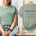 Psalm 91 Shirt Minimalist Christian Shirt Bible Verse Faith Based Apparel Gift
