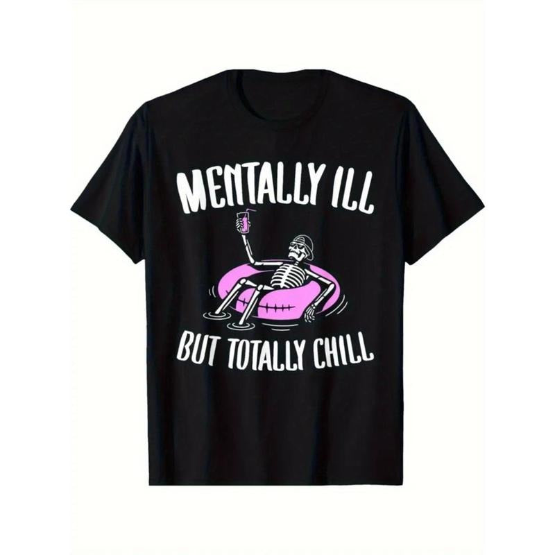 Psychopathic but completely calm and fun mental health Halloween t-shirt Made in USA