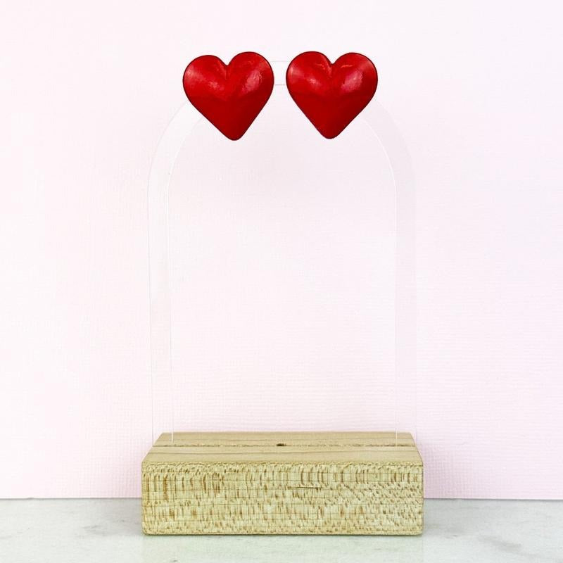 Puffy Heart Stud Earrings *Final Sale*