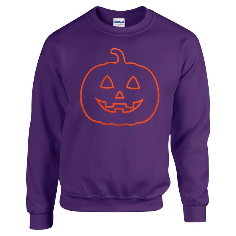 Pumpkin Face Orange Puff Sweatshirt
