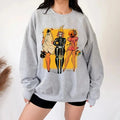 Pumpkin Face Skeleton Star Sweatshirt, Skeleton Pumpkins Halloween Sweatshirt, Halloween Sweatshirt, Pumpkin Ghost Sweatshirt
