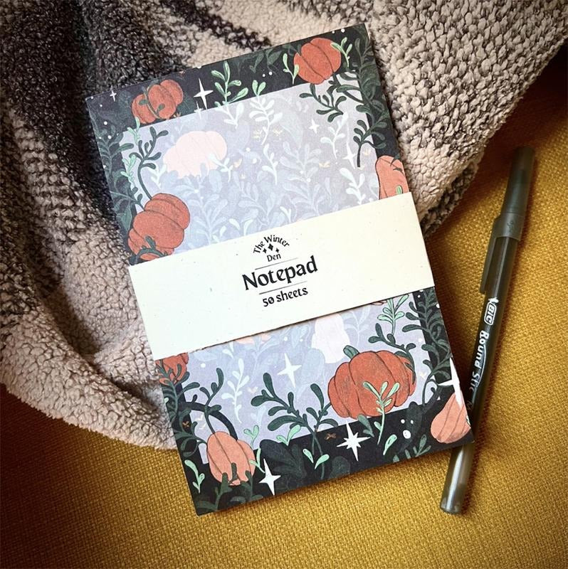 Pumpkin Garden 4x6 inch Notepad - Office Stationery
