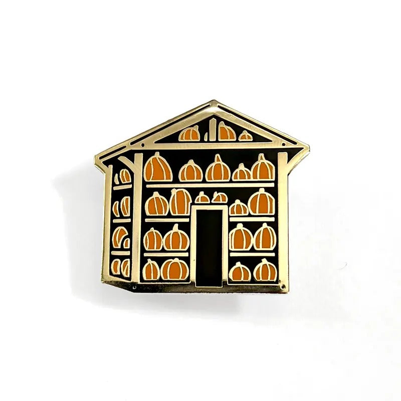 Pumpkin House Enamel Pin