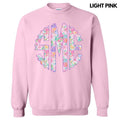 Purple Blossoms Monogram Sweatshirt 'NLB'