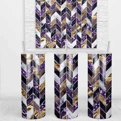 Purple Chevron Tumbler