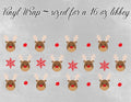 REINDEER SNOWFLAKE VINYL CUP WRAP
