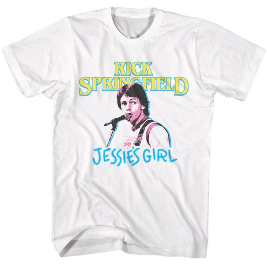 Rick Springfield - Jessies Girl - American Classics - Solid White Adult Short Sleeve T-Shirt