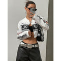 Racer Biker Jacket Lightweight Button Down Cropped Moto Varsity Jacket