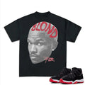 Red Frank Big Face Blond Match For 11 Bred Velvet Sneakers, Graphic Tee, Unisex Y2k T-shirt