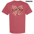 Red Heart & Pink Bow Sequin Patch Comfort Colors T-Shirt
