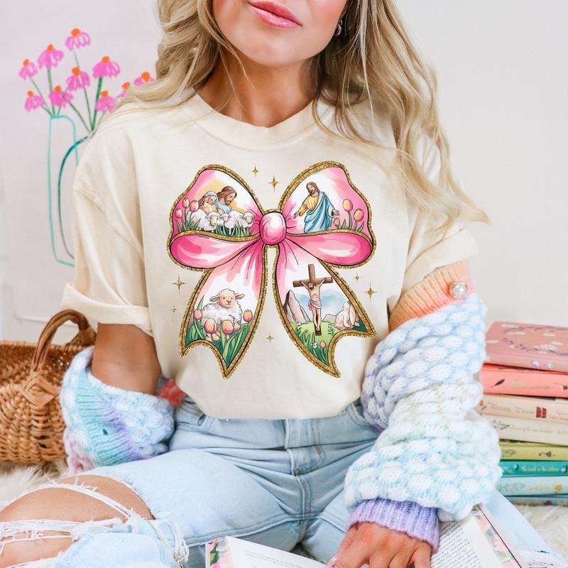 Religious Bow DTF Transfers - THIS IS NOT A SHIRT