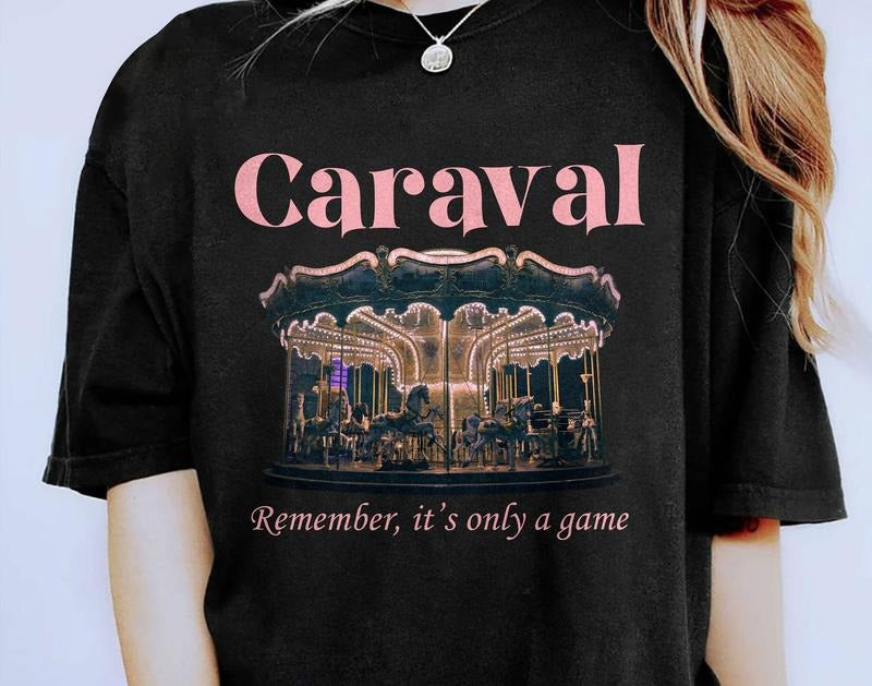 Remember It's Only a Game Caraval Shirt, Book Lover Gift, Bookish tshirt, Bookworm Gift, Upon a Broken Heart Shirt