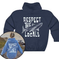 Respect The Locals Hoodie Surfing Hoodie Save The Shark Sweatshirt Oversize Pullover Vsco Hoodie