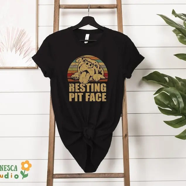 Resting Pit Face T-shirt, Paw Guard Shirt, PitbUll Shirt, PitbUll L0vers Gift, Animal L0ver Gift, D0g 0wner Shirt, PitbUll 0wner Shirt