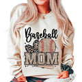 Retro Baseball Mom Sweater, Mother's Day Sweater Gift, Glitter Baseball Shirt, Sports Shirt Gift, Faux Sequin, Leopard Print, Unisex Sweatshirt, Long Sleeve Crewneck Tee, Mom Gifts Sweater, Gifts For Birthday